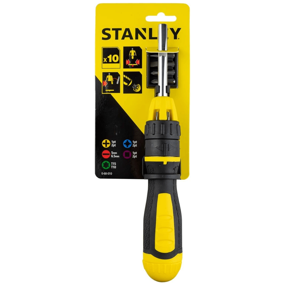 Stanley 68-010 Multibit Ratcheting Screwdriver (10 bits) | Stanley by KHM Megatools Corp. Stanley 68-010 Multibit Ratcheting Screwdriver (10 bits) | Stanley by KHM Megatools Corp.
